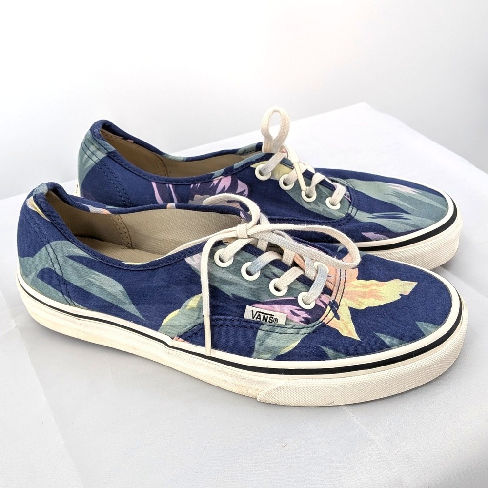 Floral Vans‎ Lace Up Sneakers Casual Skate Shoes Womens 7